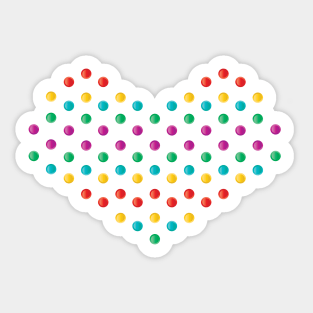 Rainbow Vintage Penny Candy Dots Sticker